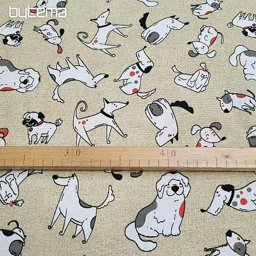 Dekorační látka PSÍ ÚSMĚV