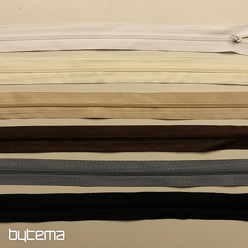 Zip spirálový 3mm, nedělitelný, délka 40 cm