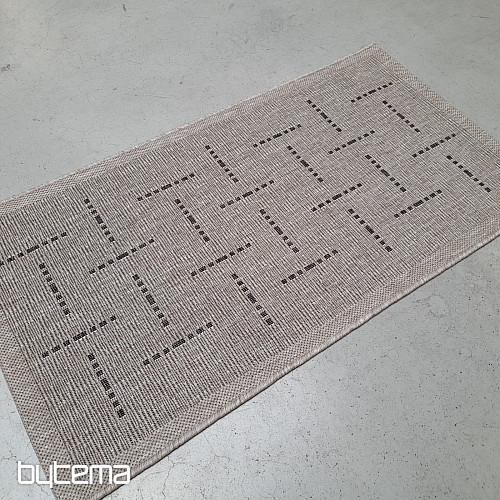 Koberec buklé FLOORLUX 20008 čárky silver-black