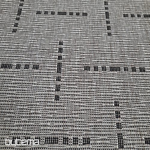 Koberec buklé FLOORLUX 20008 čárky silver-black