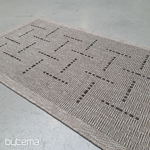 Koberec buklé FLOORLUX 20008 čárky silver-black