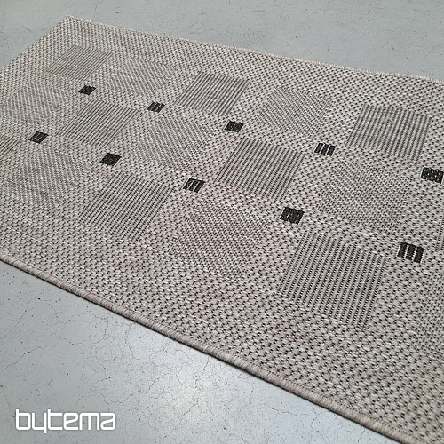 Koberec buklé FLOORLUX 20079/04 tečky silver -black