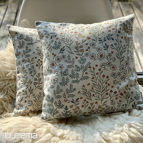 Gobelínový povlak na polštář GLADIS FLOR béžový