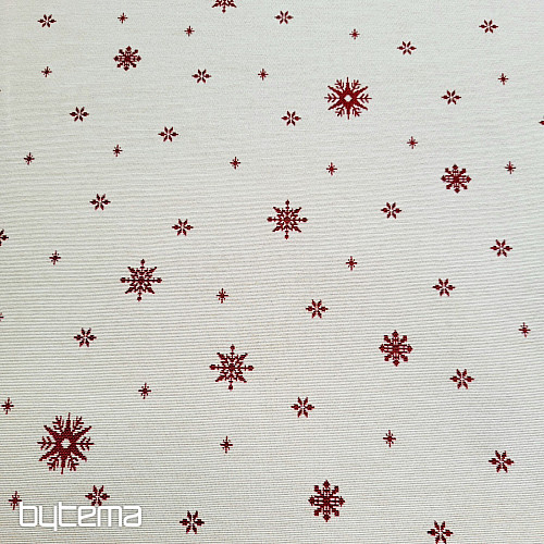 Gobelínová látka JEMNÁ VLOČKA ČERVENÁ