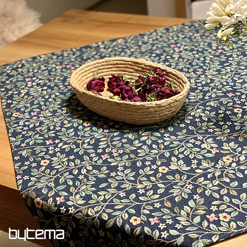 Gobelínový ubrus a šál STROM ŠTĚSTÍ celoplošný MODRÝ