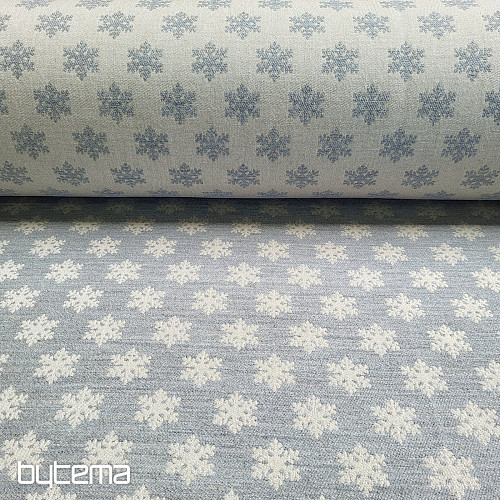 Luxusní dekorační látka VLOČKY ŠEDÉ