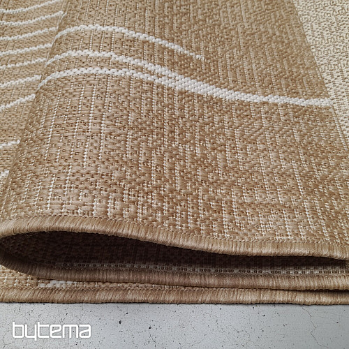 Venkovní koberec Essenza hnědo bílý