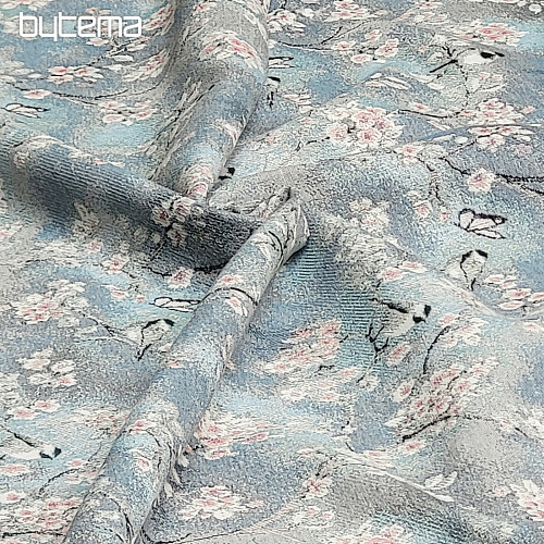 Luxusní dekorační látka SÝKORKY