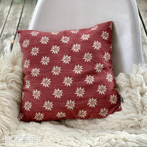 Luxusní dekorační povlak PROTĚŽ ALPSKÁ ČERVENÁ