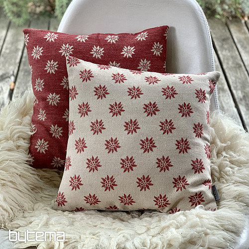 Luxusní dekorační povlak PROTĚŽ ALPSKÁ ČERVENÁ