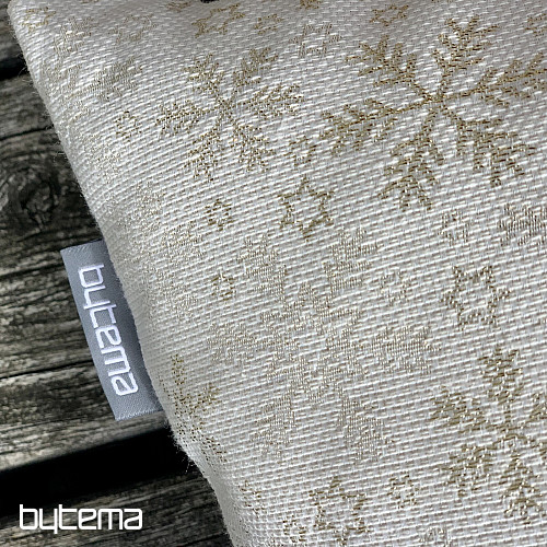 Vánoční dekorační povlak VLOČKY ZLATÉ