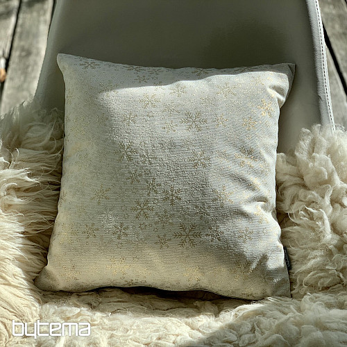 Vánoční dekorační povlak VLOČKY ZLATÉ