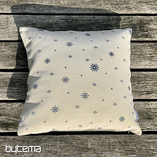 Vánoční gobelínový povlak JEMNÁ VLOČKA MODRÁ