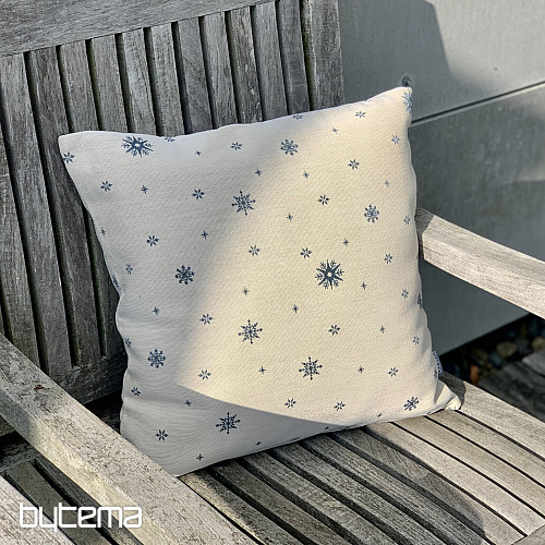 Vánoční gobelínový povlak JEMNÁ VLOČKA MODRÁ