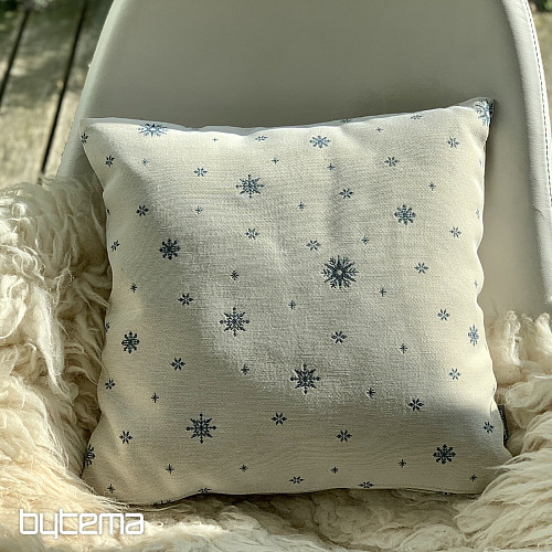 Vánoční gobelínový povlak JEMNÁ VLOČKA MODRÁ