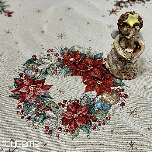 Gobelínový ubrus a šál VÁNOČNÍ STROMY