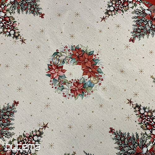 Gobelínový ubrus a šál VÁNOČNÍ STROMY