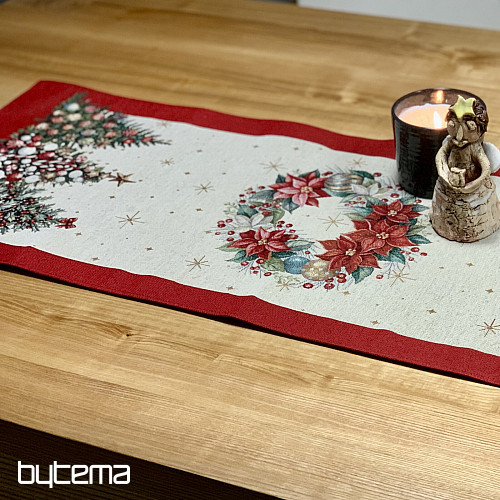 Gobelínový ubrus a šál VÁNOČNÍ STROMY