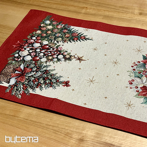 Gobelínový ubrus a šál VÁNOČNÍ STROMY