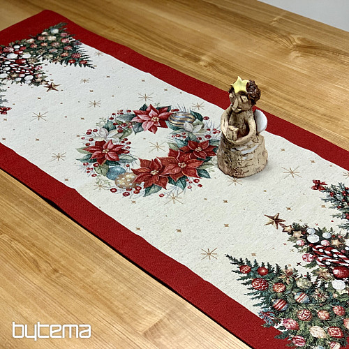 Gobelínový ubrus a šál VÁNOČNÍ STROMY