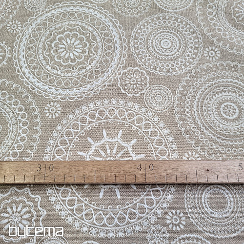 Dekorační látka MANDALA béžová