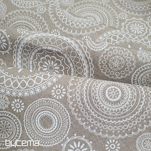 Dekorační látka MANDALA béžová