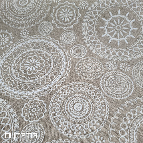 Dekorační látka MANDALA béžová