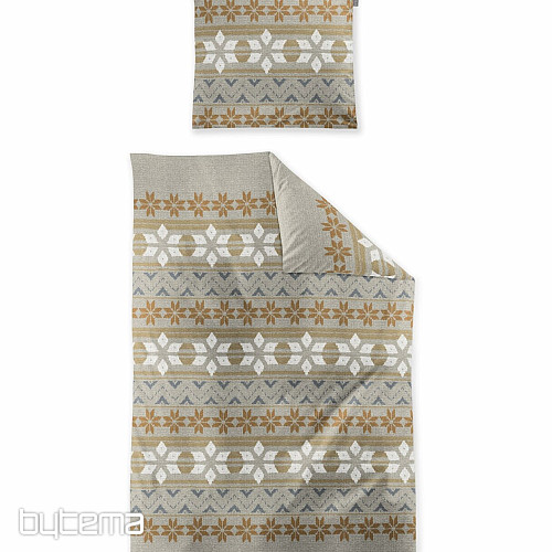 Luxusní flanelové povlečení IRISETTE PANDA 8621-80 NATUR