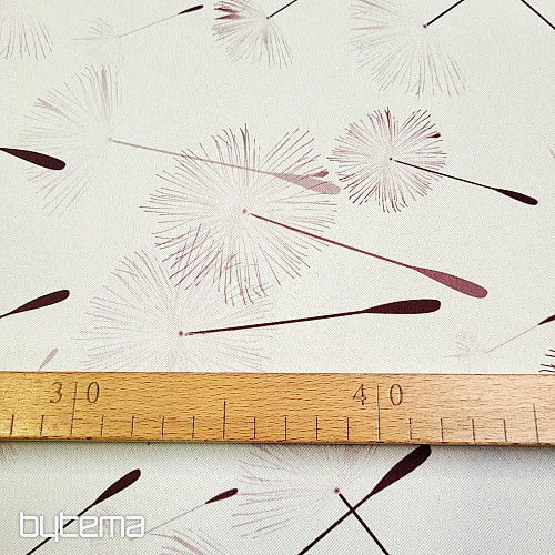 Dekorační látka BLACK OUT PAMPELIŠKA hnědá