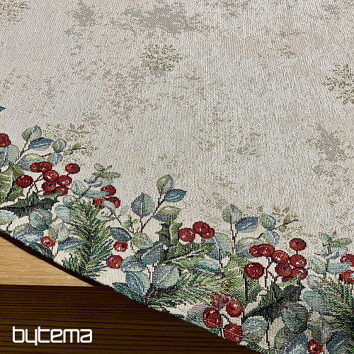 Vánoční gobelínový ubrus kulatý VÁNOČNÍ RŮŽE