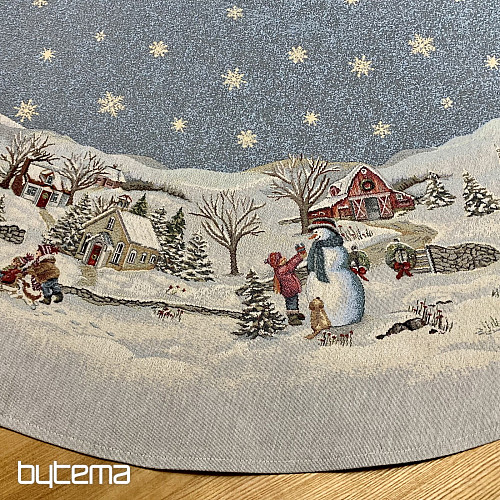 Vánoční gobelínový ubrus kulatý RADOST Z VÁNOC