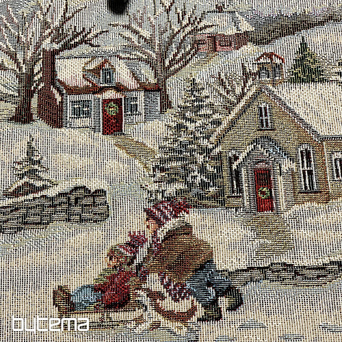 Vánoční gobelínový ubrus kulatý RADOST Z VÁNOC