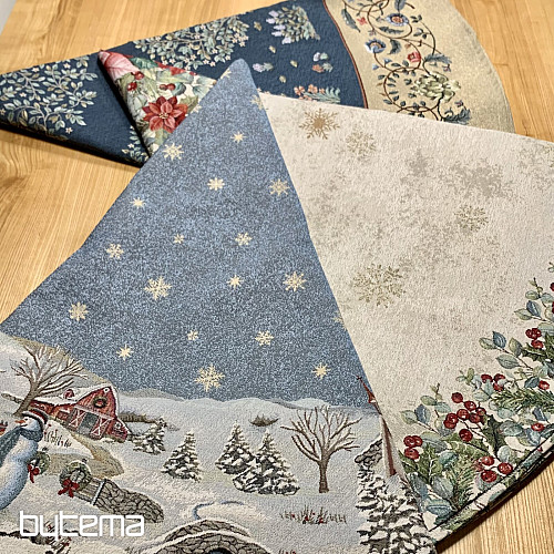 Vánoční gobelínový ubrus kulatý RADOST Z VÁNOC