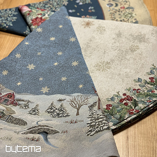 Vánoční gobelínový ubrus kulatý RADOST Z VÁNOC