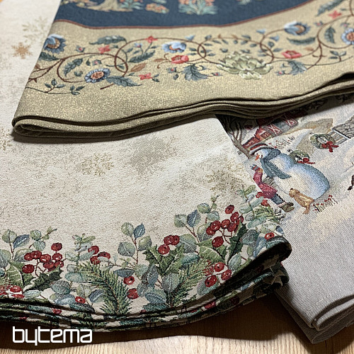 Vánoční gobelínový ubrus kulatý RADOST Z VÁNOC