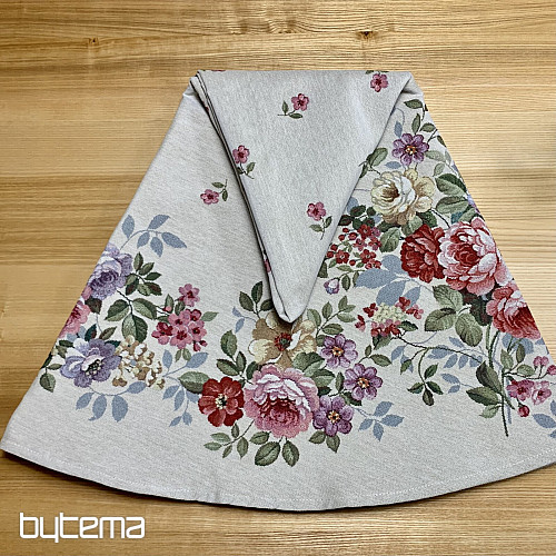 Gobelínový ubrus kulatý KYTICE BORDURA