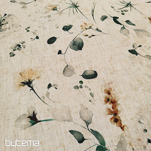 Dekorační látka POZDNÍ KVĚTY okr