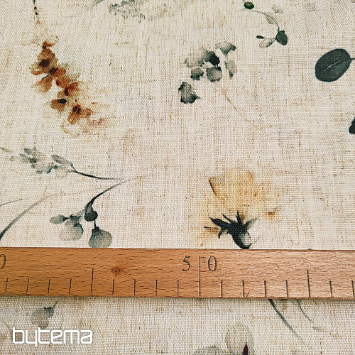 Dekorační látka POZDNÍ KVĚTY okr