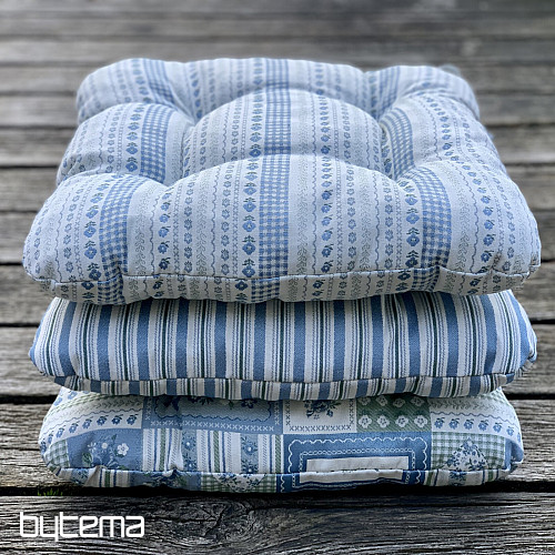 PODSEDÁK TOSCANA VALERY PATCHWORK modrý