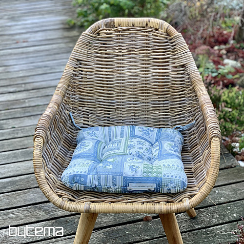 PODSEDÁK TOSCANA VALERY PATCHWORK modrý