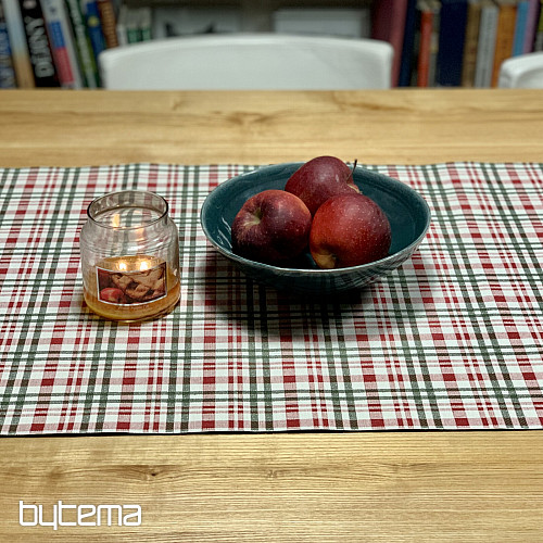 Vánoční ubrus a šál SKOTSKÁ SHELLEY KOSTKA