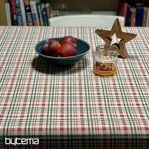 Vánoční ubrus a šál SKOTSKÁ SHELLEY KOSTKA