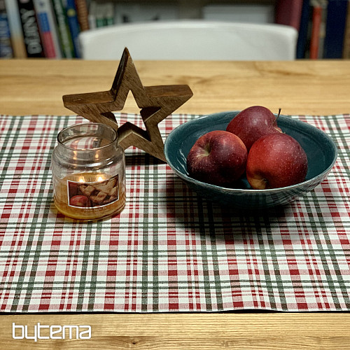 Vánoční ubrus a šál SKOTSKÁ SHELLEY KOSTKA