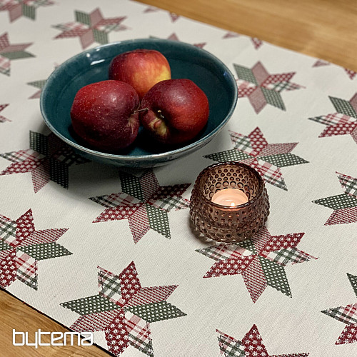 Vánoční ubrus a šál HVĚZDA SHELLEY