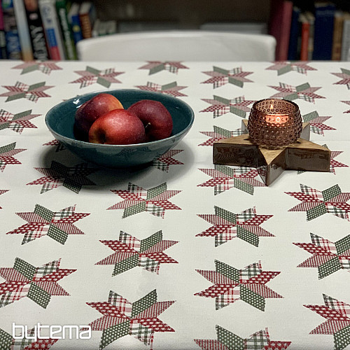 Vánoční ubrus a šál HVĚZDA SHELLEY