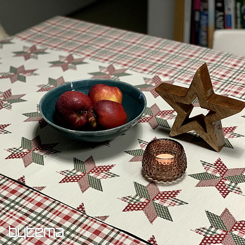 Vánoční ubrus a šál HVĚZDA SHELLEY