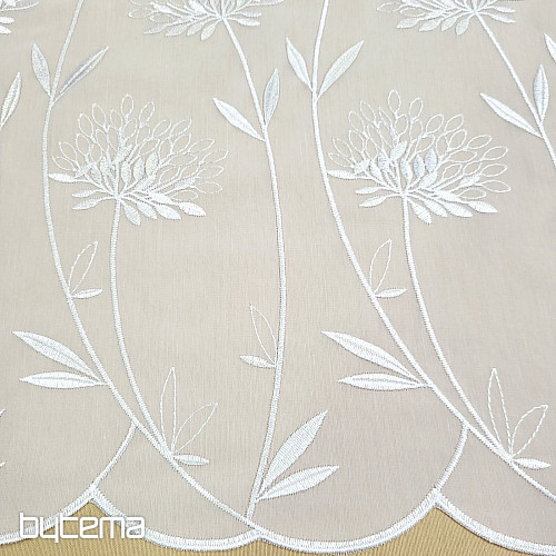 Luxusní záclona GERSTER 11868 bílá výšivka