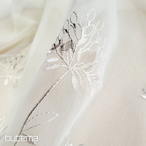 Luxusní záclona GERSTER 11868 béžová výšivka