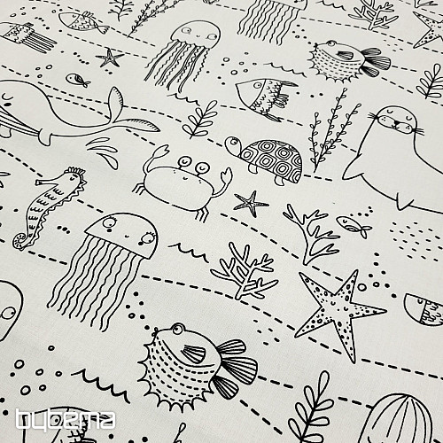 Látka na malování PODMOŘSKÝ SVĚT