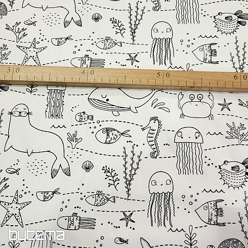 Látka na malování PODMOŘSKÝ SVĚT